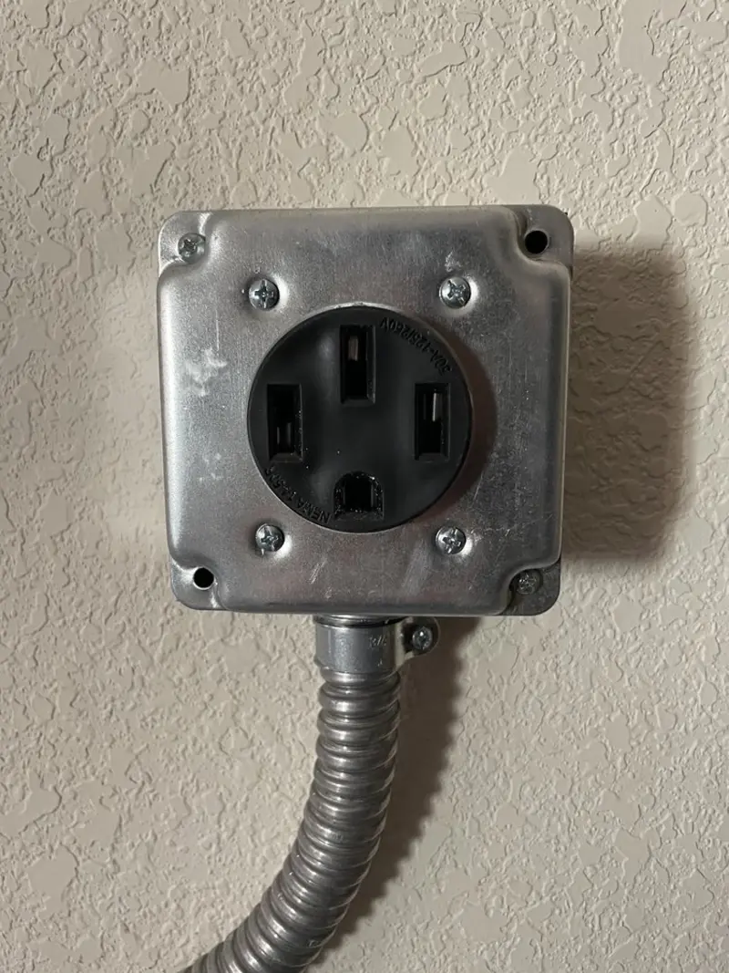 NEMA 14-50 outlet installed for Smart Home Electrical in California
